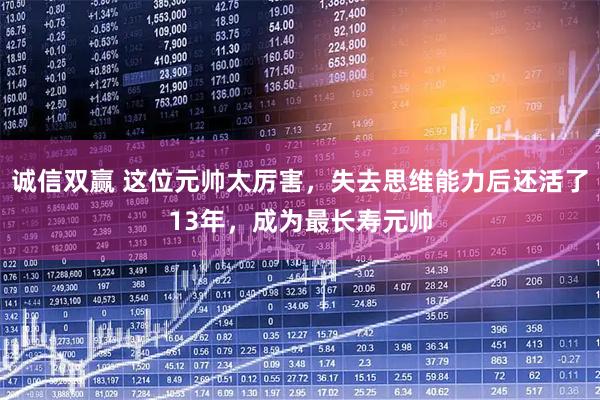 诚信双赢 这位元帅太厉害，失去思维能力后还活了13年，成为最长寿元帅