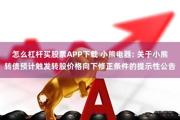 怎么杠杆买股票APP下载 小熊电器: 关于小熊转债预计触发转股价格向下修正条件的提示性公告