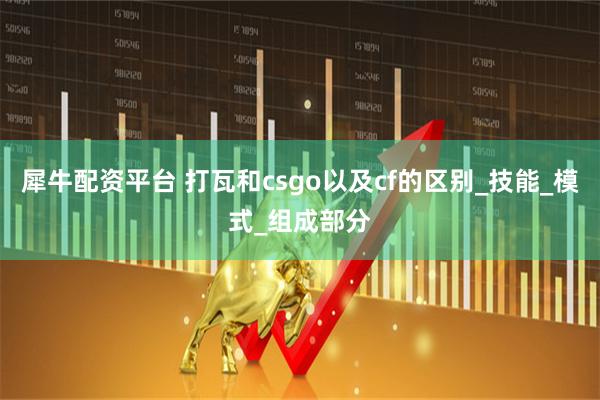 犀牛配资平台 打瓦和csgo以及cf的区别_技能_模式_组成部分