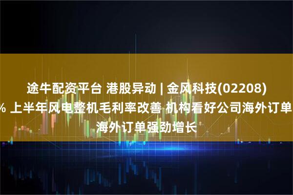 途牛配资平台 港股异动 | 金风科技(02208)再涨超3% 上半年风电整机毛利率改善 机构看好公司海外订单强劲增长