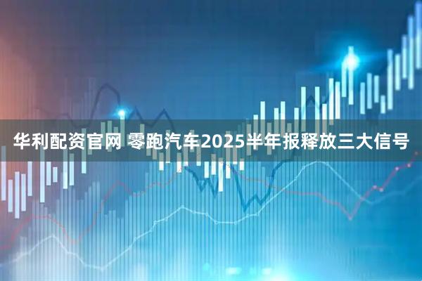 华利配资官网 零跑汽车2025半年报释放三大信号